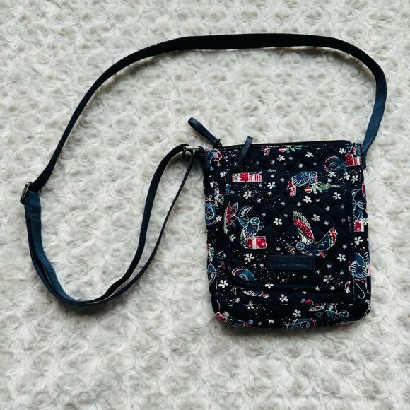 Vera Bradley Iconic RFID Mini Hipster Holiday Owl Crossbody Bag NEW - Picture 4 of 11